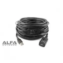 CABLE USB 2.0 ALFA 15M ACTIVO M/H