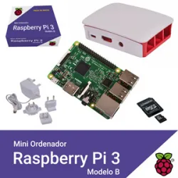 KIT RASPBERRY PI 3 MODELO B CAJA ROJA-BLANCA